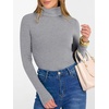 image:imageANRABESS Womens Long Sleeve Turtleneck Shirts Casual Ribbed Basic Tee Slim Soft Thermal Tops 2026 Fall Going Out ClothesGrey