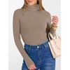 image:imageANRABESS Womens Long Sleeve Turtleneck Shirts Casual Ribbed Basic Tee Slim Soft Thermal Tops 2026 Fall Going Out ClothesKhaki