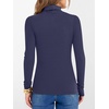 image:imageANRABESS Womens Long Sleeve Turtleneck Shirts Casual Ribbed Basic Tee Slim Soft Thermal Tops 2026 Fall Going Out ClothesNavy Blue