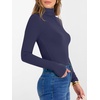 image:imageANRABESS Womens Long Sleeve Turtleneck Shirts Casual Ribbed Basic Tee Slim Soft Thermal Tops 2026 Fall Going Out ClothesNavy Blue