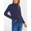 image:imageANRABESS Womens Long Sleeve Turtleneck Shirts Casual Ribbed Basic Tee Slim Soft Thermal Tops 2026 Fall Going Out ClothesNavy Blue