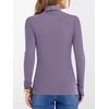 image:imageANRABESS Womens Long Sleeve Turtleneck Shirts Casual Ribbed Basic Tee Slim Soft Thermal Tops 2026 Fall Going Out ClothesPurple