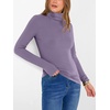 image:imageANRABESS Womens Long Sleeve Turtleneck Shirts Casual Ribbed Basic Tee Slim Soft Thermal Tops 2026 Fall Going Out ClothesPurple