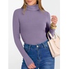 image:imageANRABESS Womens Long Sleeve Turtleneck Shirts Casual Ribbed Basic Tee Slim Soft Thermal Tops 2026 Fall Going Out ClothesPurple