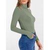 image:imageANRABESS Womens Long Sleeve Turtleneck Shirts Casual Ribbed Basic Tee Slim Soft Thermal Tops 2026 Fall Going Out ClothesSage Green