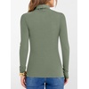 image:imageANRABESS Womens Long Sleeve Turtleneck Shirts Casual Ribbed Basic Tee Slim Soft Thermal Tops 2026 Fall Going Out ClothesSage Green