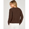 image:imageANRABESS Womens Oversized Crop Cardigan Chunky Knit Sweater  Button Down Open Front V Neck Long Sleeve Sweaters Cozy Soft Dropshoulder fit 2026 Fall Winter Work Vacation OutfitsCoffee