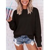 image:imageANRABESS Womens Oversized Long Sleeve Crewneck Cropped Sweater  Wool Blend Soft Warm Fuzzy Chunky Pullover Basic Casual Comfy Knit Tops Fall Winter Outfits ClothesDark Brown