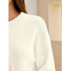 image:imageANRABESS Womens Oversized Long Sleeve Crewneck Cropped Sweater  Wool Blend Soft Warm Fuzzy Chunky Pullover Basic Casual Comfy Knit Tops Fall Winter Outfits ClothesCream