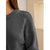 image:imageANRABESS Womens Oversized Long Sleeve Crewneck Cropped Sweater  Wool Blend Soft Warm Fuzzy Chunky Pullover Basic Casual Comfy Knit Tops Fall Winter Outfits ClothesGrey