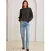 image:imageANRABESS Womens Oversized Long Sleeve Crewneck Cropped Sweater  Wool Blend Soft Warm Fuzzy Chunky Pullover Basic Casual Comfy Knit Tops Fall Winter Outfits ClothesDark Grey