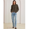 image:imageANRABESS Womens Oversized Long Sleeve Crewneck Cropped Sweater  Wool Blend Soft Warm Fuzzy Chunky Pullover Basic Casual Comfy Knit Tops Fall Winter Outfits ClothesTaupe