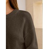 image:imageANRABESS Womens Oversized Long Sleeve Crewneck Cropped Sweater  Wool Blend Soft Warm Fuzzy Chunky Pullover Basic Casual Comfy Knit Tops Fall Winter Outfits ClothesTaupe