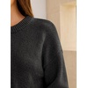 image:imageANRABESS Womens Oversized Long Sleeve Crewneck Cropped Sweater  Wool Blend Soft Warm Fuzzy Chunky Pullover Basic Casual Comfy Knit Tops Fall Winter Outfits ClothesDark Grey