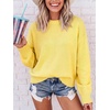 image:imageANRABESS Womens Oversized Long Sleeve Crewneck Cropped Sweater  Wool Blend Soft Warm Fuzzy Chunky Pullover Basic Casual Comfy Knit Tops Fall Winter Outfits ClothesYellow