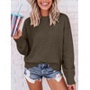 image:imageANRABESS Womens Oversized Long Sleeve Crewneck Cropped Sweater  Wool Blend Soft Warm Fuzzy Chunky Pullover Basic Casual Comfy Knit Tops Fall Winter Outfits ClothesTaupe
