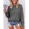 image:imageANRABESS Womens Oversized Long Sleeve Crewneck Cropped Sweater  Wool Blend Soft Warm Fuzzy Chunky Pullover Basic Casual Comfy Knit Tops Fall Winter Outfits ClothesGrey