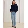 image:imageANRABESS Womens Oversized Long Sleeve Crewneck Cropped Sweater  Wool Blend Soft Warm Fuzzy Chunky Pullover Basic Casual Comfy Knit Tops Fall Winter Outfits ClothesNavy Blue