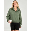image:imageANRABESS Womens Oversized Long Sleeve Cropped Sweatshirts  Button Henley Neck Sweat Shirts Soft Comfy Pullover Tops Relaxed Fit Casual Daily Wear Fall Winter Fashion ClothingGreen