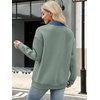 image:imageANRABESS Womens Quarter Button Long Sleeve Polo Sweatshirts  Denim Collared Henley Hoodies Shirt Cozy Fleece Pullover Top Loose Fit Casual Fall Outfit Winter Teen Preppy ClothesGrey Green