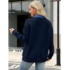image:imageANRABESS Womens Quarter Button Long Sleeve Polo Sweatshirts  Denim Collared Henley Hoodies Shirt Cozy Fleece Pullover Top Loose Fit Casual Fall Outfit Winter Teen Preppy ClothesNavy Blue