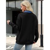 image:imageANRABESS Womens Quarter Button Long Sleeve Polo Sweatshirts  Denim Collared Henley Hoodies Shirt Cozy Fleece Pullover Top Loose Fit Casual Fall Outfit Winter Teen Preppy ClothesBlack
