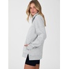 image:imageANRABESS Womens Quarter Zip Sweatshirt Oversized Hoodies  Soft Cozy Fleece Mock Neck Pullover with Side Pockets Drop Shoulder SlouchyY2K Color Block Casual LoungewearFall FashionLight Grey