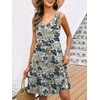 image:imageANRABESS Womens Summer Beach Vacation Dresses V Neck Sleeveless Casual Button Down A Line Swing Mini Sundresses with Pockets Printed White Large