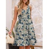 image:imageANRABESS Womens Summer Beach Vacation Dresses V Neck Sleeveless Casual Button Down A Line Swing Mini Sundresses with Pockets Printed White Large
