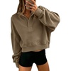 image:imageANRABESS Womens Oversized Long Sleeve Cropped Sweatshirts  Button Henley Neck Sweat Shirts Soft Comfy Pullover Tops Relaxed Fit Casual Daily Wear Fall Winter Fashion ClothingBrown