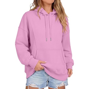 image:imageANRABESS Hoodies for Women Oversized Longline Sweatshirts  Long Sleeve Drawstring Pullover with Pockets Soft Cozy Warm Fleece Casual Y2K Teen Girls Clothes Fall Winter OutfitsPink