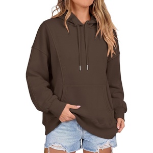 image:imageANRABESS Hoodies for Women Oversized Longline Sweatshirts  Long Sleeve Drawstring Pullover with Pockets Soft Cozy Warm Fleece Casual Y2K Teen Girls Clothes Fall Winter OutfitsCoffee