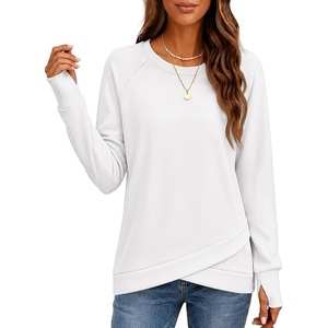 image:imageANRABESS Womens Crewneck Ralgan Long Sleeve Tunic Tops  Tulip Hem Sweatshirts with Thumbhole Warm Soft Comfy Going Out Work Fall Winter Transtion Pullover OutfitsWhite