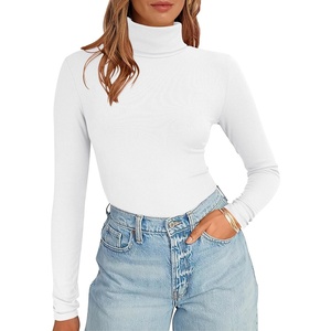 image:imageANRABESS Womens Long Sleeve Turtleneck Shirts Casual Ribbed Basic Tee Slim Soft Thermal Tops 2026 Fall Going Out ClothesWhite