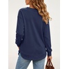 image:imageANRABESS Long Sleeve Shirts for Women Fall V Neck Sweatshirts  Lightweight Fleece Pullover with PocketsCurved Hem TunicLoose Casual Top for Work amp Everyday WearNavy Blue
