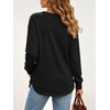 image:imageANRABESS Long Sleeve Shirts for Women Fall V Neck Sweatshirts  Lightweight Fleece Pullover with PocketsCurved Hem TunicLoose Casual Top for Work amp Everyday WearBlack