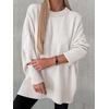 image:imageANRABESS Oversized Sweaters for Women Batwing Fall Outfits  Long Sleeve Crew Neck Pullover Cozy Casual Loose Knit Tops Cute Office Work Travel Vacation Winter Fashion ClothingWhite