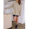 image:imageANRABESS Oversized Sweatshirt for Women Crewneck Fall Outfits  Long Sleeve Side Slit Pullover Tops Comfy Soft Fleece Loose Fit Sweatshirts with Pockets Casual Work Lounge Winter ClothesLight Khaki