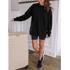 image:imageANRABESS Oversized Sweatshirt for Women Crewneck Fall Outfits  Long Sleeve Side Slit Pullover Tops Comfy Soft Fleece Loose Fit Sweatshirts with Pockets Casual Work Lounge Winter ClothesBlack
