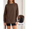 image:imageANRABESS Oversized Sweatshirt for Women Crewneck Fall Outfits  Long Sleeve Side Slit Pullover Tops Comfy Soft Fleece Loose Fit Sweatshirts with Pockets Casual Work Lounge Winter ClothesCoffee