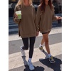 image:imageANRABESS Oversized Sweatshirt for Women Crewneck Fall Outfits  Long Sleeve Side Slit Pullover Tops Comfy Soft Fleece Loose Fit Sweatshirts with Pockets Casual Work Lounge Winter ClothesCoffee