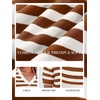 image:imageANRABESS Short Sleeve Sweaters for Women Wool Blend V Neck Sweater Shirts Business Casual Work Tops 2026 Summer OutfitsStriped Caramel
