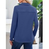 image:imageANRABESS Sweatshirt for Women Long Sleeve Polo Shirts  Grommet HalfPlacket Tunic Tops HighLow Curved Hem Pullover Dressy Business Casual Classic Vintage Fall OutfitsDeep Blue