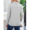 image:imageANRABESS Sweatshirt for Women Long Sleeve Polo Shirts  Grommet HalfPlacket Tunic Tops HighLow Curved Hem Pullover Dressy Business Casual Classic Vintage Fall OutfitsGrey