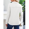 image:imageANRABESS Sweatshirt for Women Long Sleeve Polo Shirts  Grommet HalfPlacket Tunic Tops HighLow Curved Hem Pullover Dressy Business Casual Classic Vintage Fall OutfitsWhite