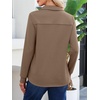 image:imageANRABESS Sweatshirt for Women Long Sleeve Polo Shirts  Grommet HalfPlacket Tunic Tops HighLow Curved Hem Pullover Dressy Business Casual Classic Vintage Fall OutfitsBeige Khaki