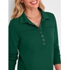image:imageANRABESS Sweatshirt for Women Long Sleeve Polo Shirts  Grommet HalfPlacket Tunic Tops HighLow Curved Hem Pullover Dressy Business Casual Classic Vintage Fall OutfitsDeep Green