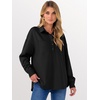 image:imageANRABESS Sweatshirt for Women Oversized Casual Long Sleeve Side Slit Button Lapel Polo Pullover Tunic Tops 2026 Fall OutfitsBlack