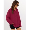 image:imageANRABESS Sweatshirt for Women Oversized Casual Long Sleeve Side Slit Button Lapel Polo Pullover Tunic Tops 2026 Fall OutfitsDark Red