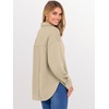 image:imageANRABESS Sweatshirt for Women Oversized Casual Long Sleeve Side Slit Button Lapel Polo Pullover Tunic Tops 2026 Fall OutfitsKhaki
